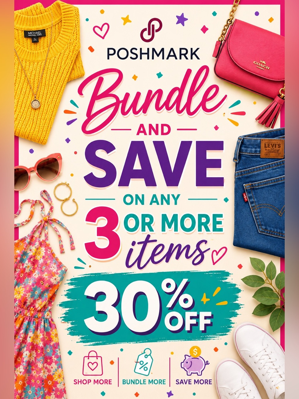 Red and Purple Sale Bundle Poster